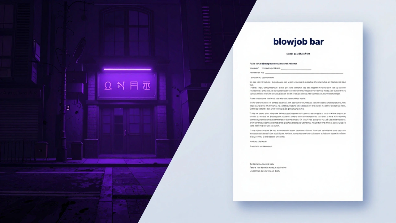 What is a Blowjob Bar